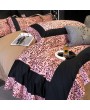 Pink Leopard Print Gothic Fashionable Comforter Set