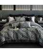 Black and White Leopard Print Gothic Fashionable Comforter Set