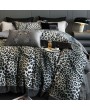 Black and White Leopard Print Gothic Fashionable Comforter Set