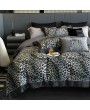 Black and White Leopard Print Gothic Fashionable Comforter Set