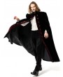 Pentagramme black vintage gothic double-breasted velvet long cape for men