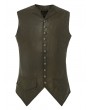 Pentagramme green victorian steampunk gothic pirate vest for men