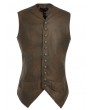Pentagramme brown victorian steampunk gothic pirate vest for men