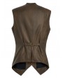 Pentagramme brown victorian steampunk gothic pirate vest for men