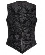 Pentagramme black vintage gothic victorian brocade party vest for men