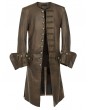 Pentagramme brown vintage steampunk gothic mid-length coat for men