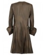 Pentagramme brown vintage steampunk gothic mid-length coat for men