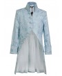 Pentagramme blue gothic baroque victorian brocade mid-length party coat for men