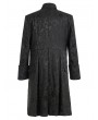 Pentagramme black gothic baroque victorian brocade mid-length party coat for men