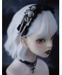 Black Dark Gothic Halloween Skeleton Bowknot Headband