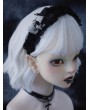 Black Dark Gothic Halloween Skull Bowknot Headband