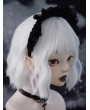 Black Gothic Lace Ruffle Maid Lolita Headband