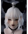 Black Gothic Punk Lolita Skull Big Bow Headband