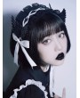 Black and White Gothic Lolita Wings Bowknot Headband