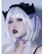 Black and Purple Gothic Lolita Wings Bowknot Headband