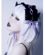 Black and Purple Gothic Lolita Wings Bowknot Headband