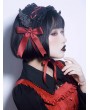 Black and Red Gothic Lolita Wings Bowknot Headband