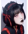 Black and Red Gothic Lolita Wings Bowknot Headband