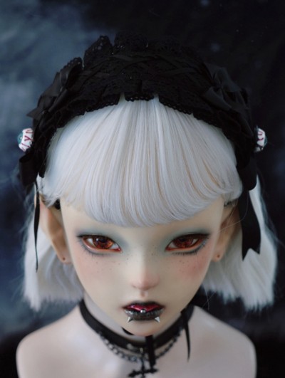 Dark Eyeball Halloween Gothic Lolita Bonnet Hairband