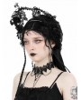 Dark in love Black Gothic Lace Stone Fall Necklace