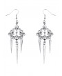Dark in love Silver Gothic Witch Pendant Earrings