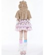 Dark in love The Lost Bear Brown Warm Plush Short Hooded Cape for Women