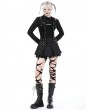 Dark in love Black Gothic Punk Decadent Raggedy Hollow Out Shrug for Women