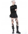 Dark in love Black Gothic Punk Decadent Raggedy Hollow Out Shrug for Women