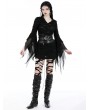 Dark in love Black Gothic Punk Metal Buckle Bandage Waistband for Women