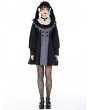 Dark in love Black Gothic Pinstripe Long Sleeve Academism Short Dress