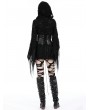 Dark in love Black Gothic Evil Devil Ragged Slim Hooded Mini Dress