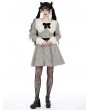 Dark in love Vintage Big Lapels Gothic Classy Striped Short Dress