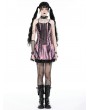 Dark in love Pink Gothic Punk Dye Rebel Sleeveless Short Slim Dress