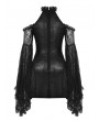 Dark in love Black Gothic Lost Girl Cold Shoulder Short Lace Dress