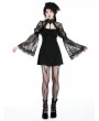 Dark in love Black Gothic Lace Fake Two-Piece Short Daily Wear Dress