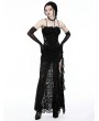 Dark in love Black Gothic Lace See-Through Sexy Lace Maxi Strap Dress