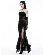 Dark in love Black Gothic Lace See-Through Sexy Lace Maxi Strap Dress