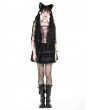 Dark in love Black and Pink Gothic Doll Lace Frilly Short Dress