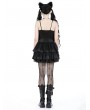 Dark in love Black and Pink Gothic Doll Lace Frilly Short Dress