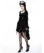 Dark in love Black Gothic Retro Tasseled Dovetail Velvet Dress