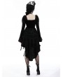 Dark in love Black Gothic Retro Tasseled Dovetail Velvet Dress