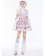 Dark in love Pink Lolita Temptation Love Bear Print Short Dress