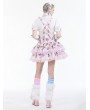 Dark in love Pink Lolita Temptation Love Bear Print Short Dress