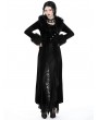 Dark in love Black Gothic Ladylike Fur Velvet Long Coat for Women