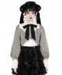 Dark in love Vintage Gothic Striped Big Bow Short Jacket for Women