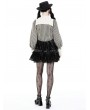 Dark in love Vintage Gothic Striped Big Bow Short Jacket for Women