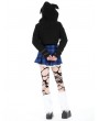 Dark in love Black Gothic Mischievous Bear Hooded Short Jacket for Women