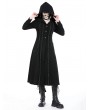 Dark in love Black Gothic Punk Warrior Locomotive Long Jacket for Women