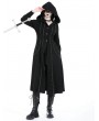 Dark in love Black Gothic Punk Warrior Locomotive Long Jacket for Women