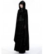 Dark in love Black Retro Gothic Knight Errant Cutout Long Velvet Cape for Women